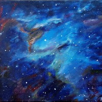 Eagle nebula - acrylic painting