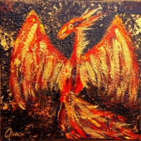 Phoenix - acrylic painting